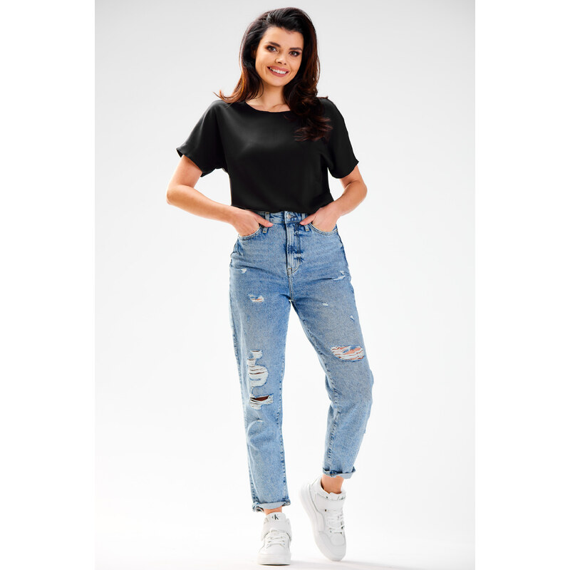 Awama Womans Blouse A588 Black