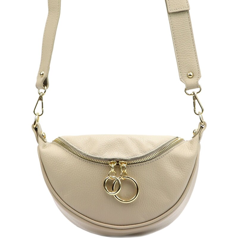 Dámská kožená crossbody kabelka Luka 20-033 béžová 82810517