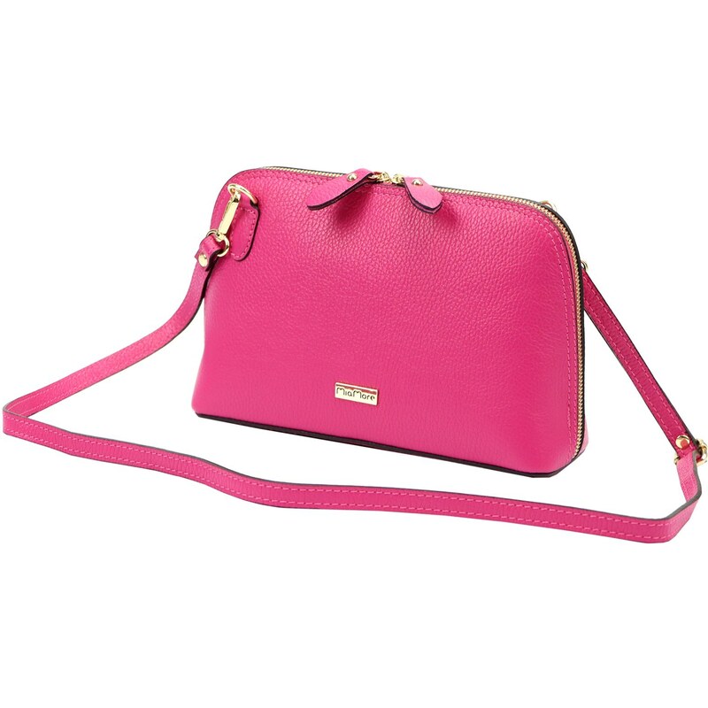 Kožená crossbody kabelka MiaMore 01-043 fialová