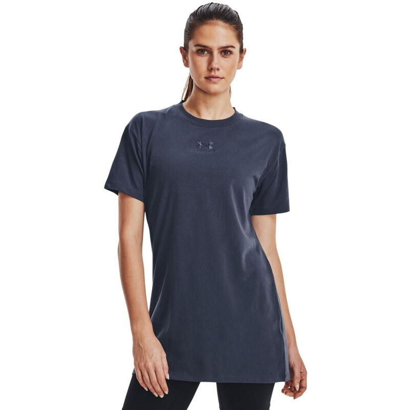 Dámské tričko Printed Extended SS SS23 tm.šedé - Under Armour 82900830