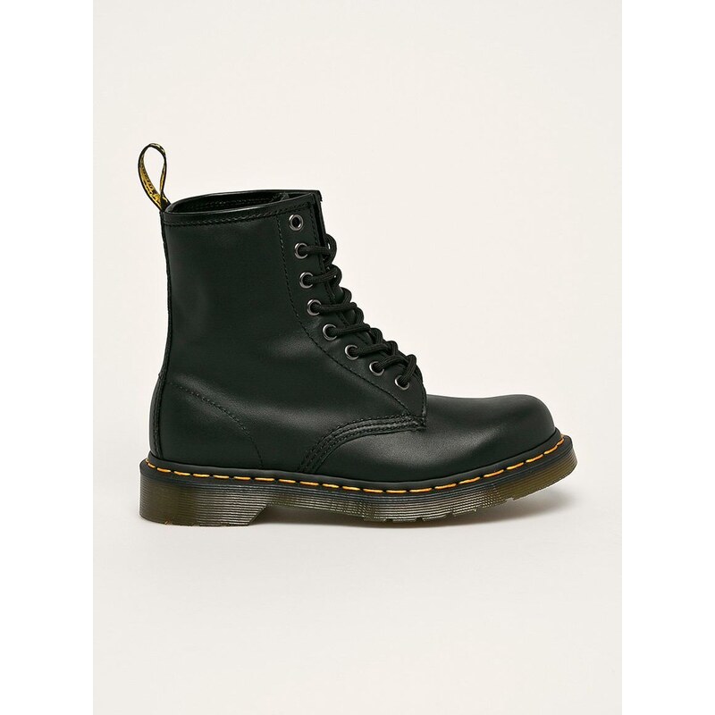 Kožené workery Dr. Martens 1460 Nappa černá barva, na plochém podpatku, 11822002