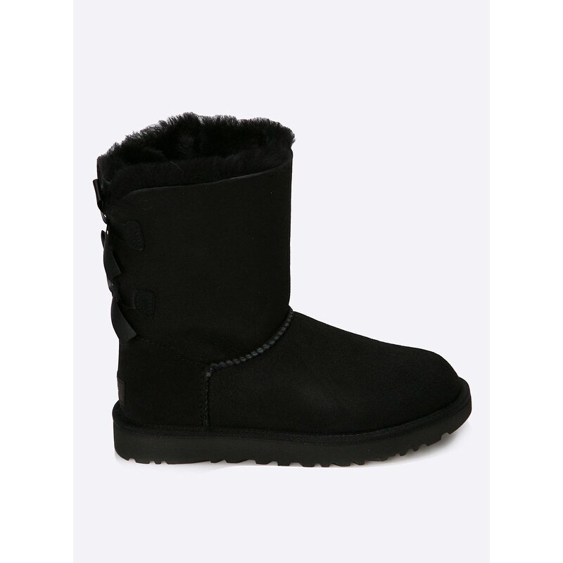 Sněhule UGG Bailey Bow II dámské, černá barva, na plochém podpatku, zateplené, 1016225.BLK