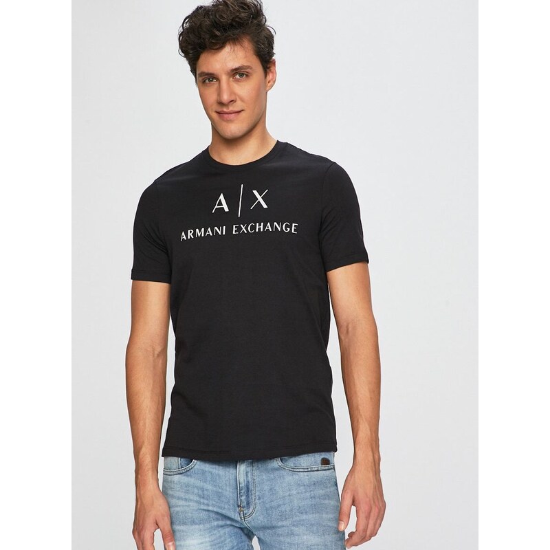 Tričko Armani Exchange černá barva, s potiskem, 8NZTCJ Z8H4Z NOS