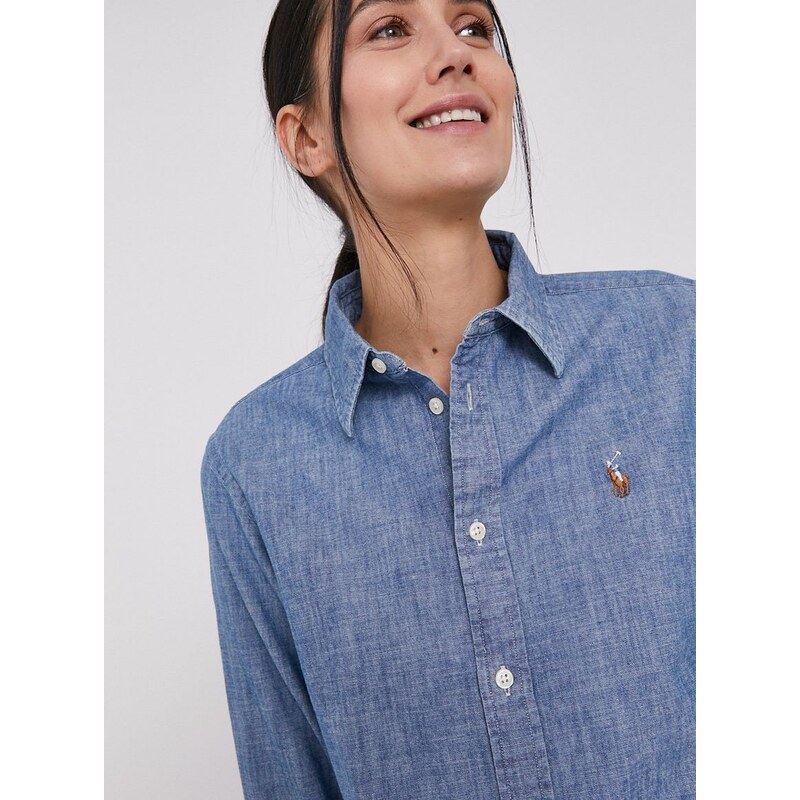 Bavlněná košile Polo Ralph Lauren dámské, regular, s klasickým límcem