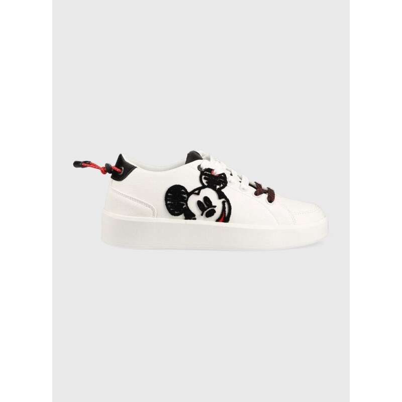 Sneakers boty Desigual Mickey bílá barva