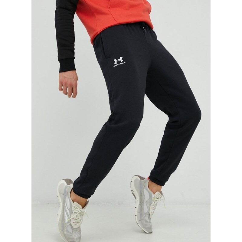 Tepláky Under Armour pánské, černá barva, hladké, 1373882