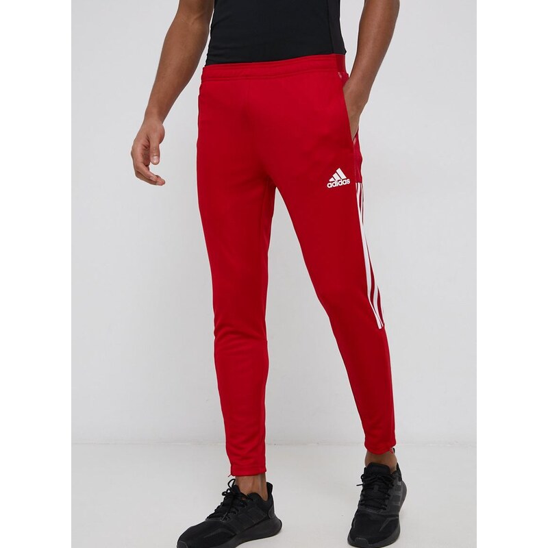 Tréninkové kalhoty adidas Performance GJ9869 pánské, červená barva, hladké