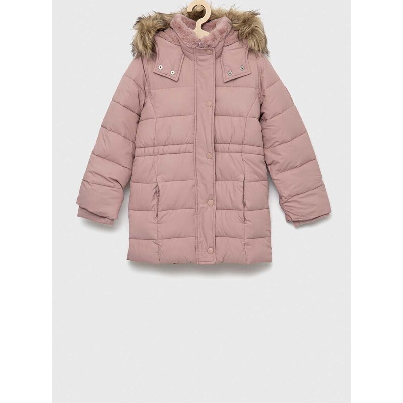 Dětská bunda Abercrombie & Fitch růžová barva