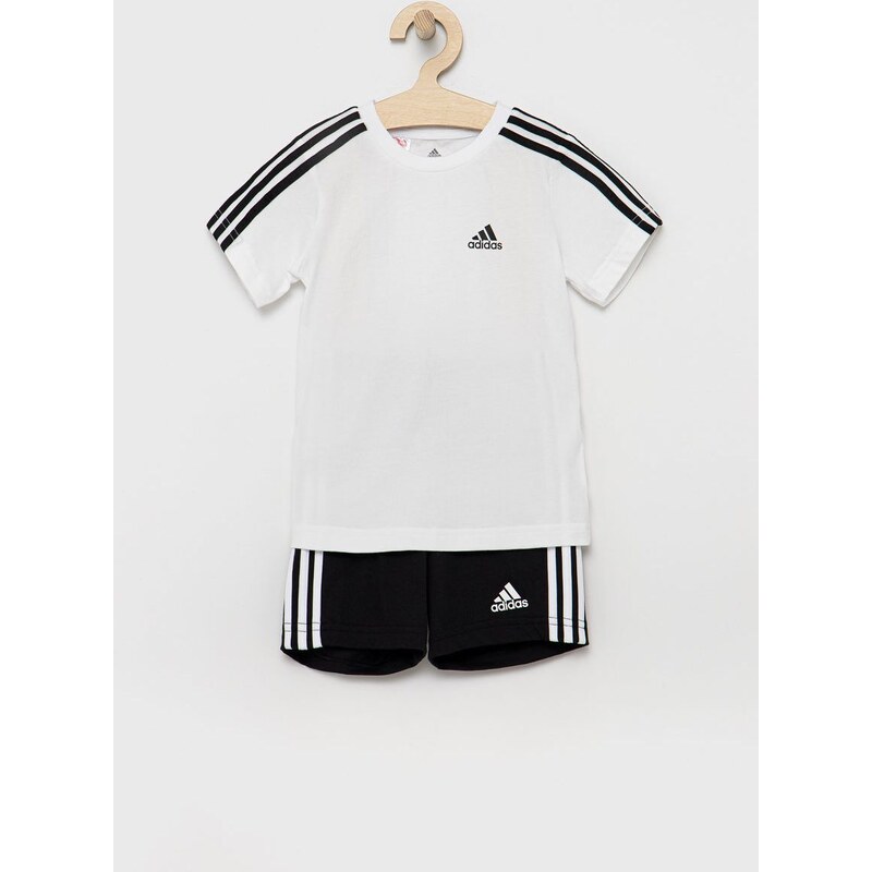 Dětská bavlněná souprava adidas Performance H65817 bílá barva