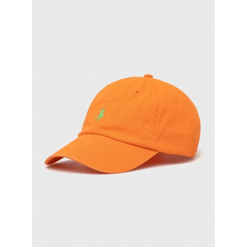 Bavlněná baseballová čepice Polo Ralph Lauren oranžová barva, s aplikací -  GLAMI.cz