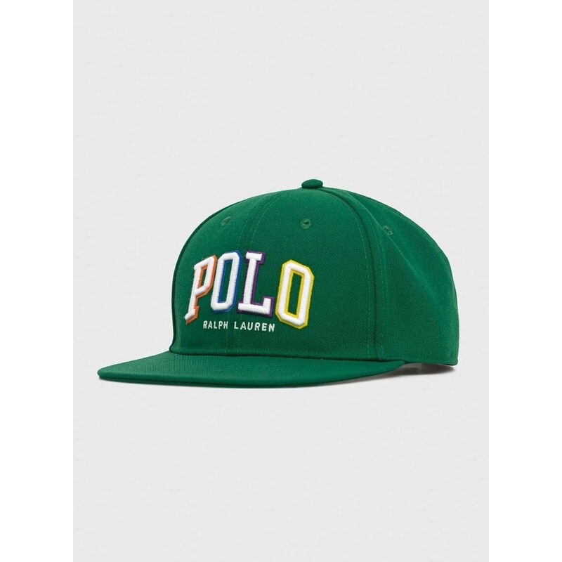 Kšiltovka Polo Ralph Lauren zelená barva, s aplikací