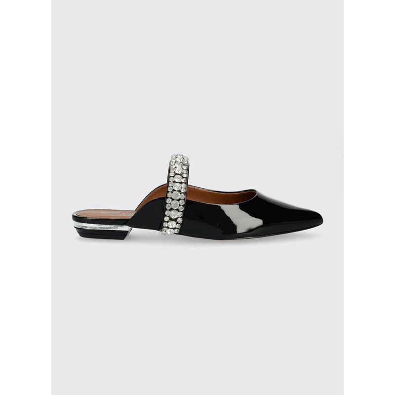 Kožené pantofle Kurt Geiger London Princely dámské, černá barva, 1808900309