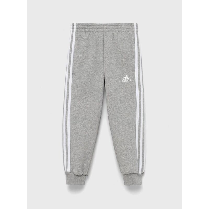 Dětské kalhoty adidas Performance H65793 šedá barva, s aplikací