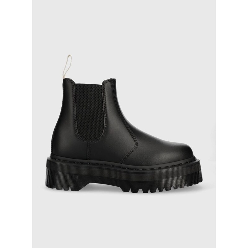 Boty s gumou Dr. Martens V 2976 Quad Mono dámské, černá barva, na platformě, DM27560001-Black