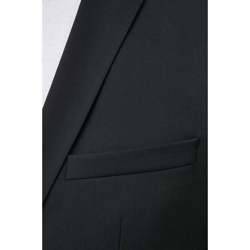 Blazer s příměsí vlny Calvin Klein černá barva