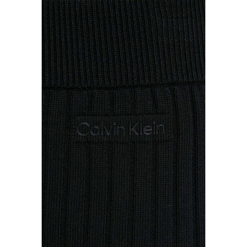 Sukně Calvin Klein černá barva, maxi, pouzdrová