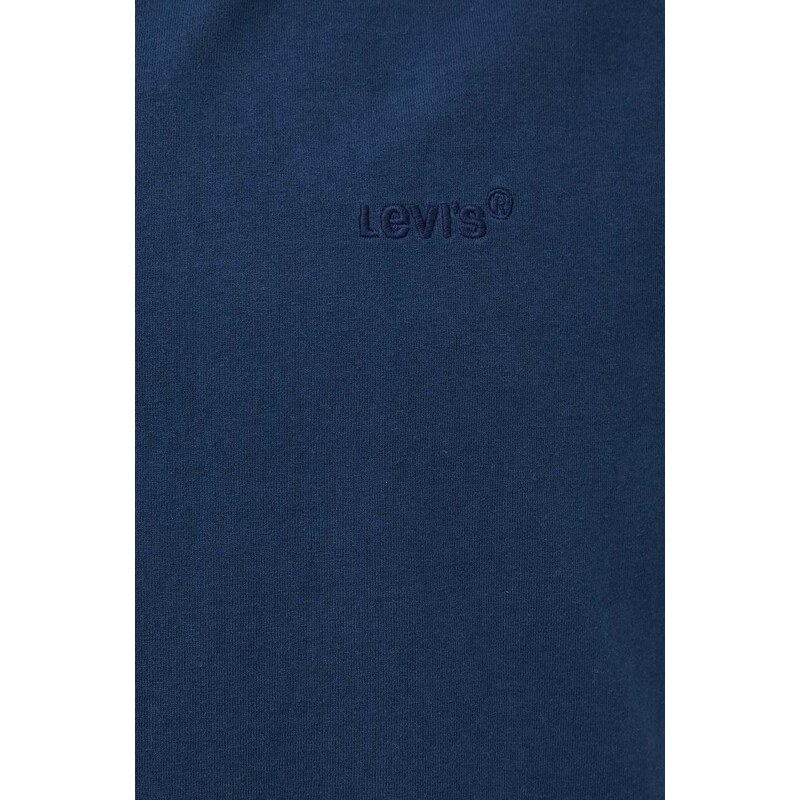 Bavlněné tričko Levi's tmavomodrá barva, s aplikací
