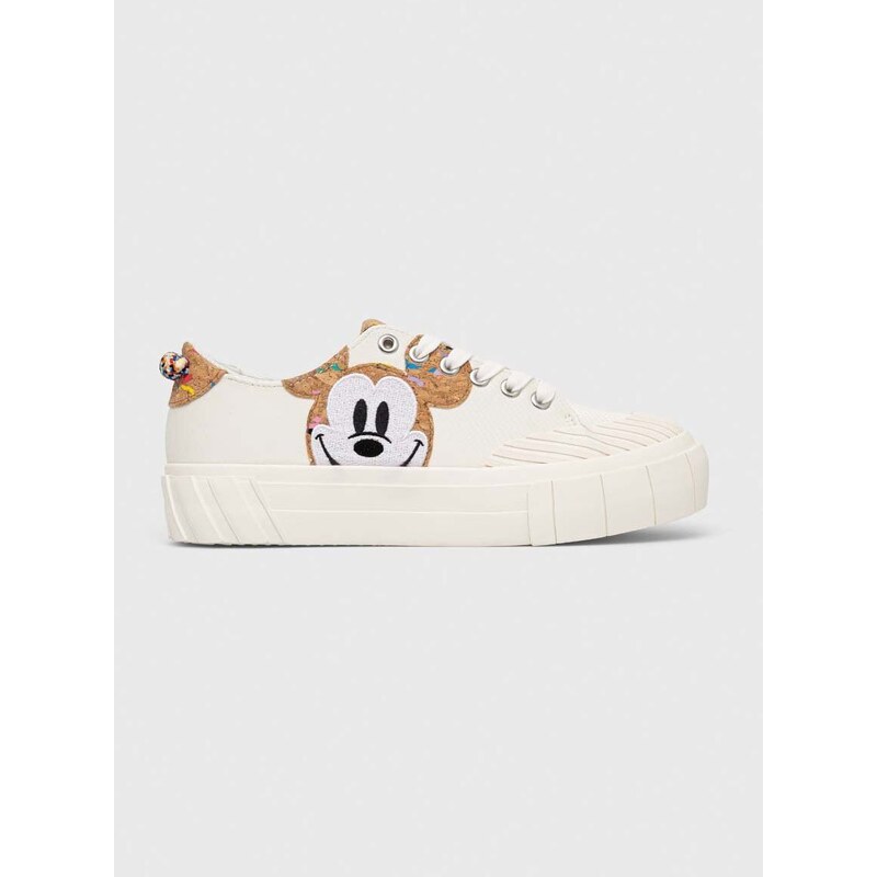 Sneakers boty Desigual MICKEY CORK bílá barva, 23SSKP10.1000