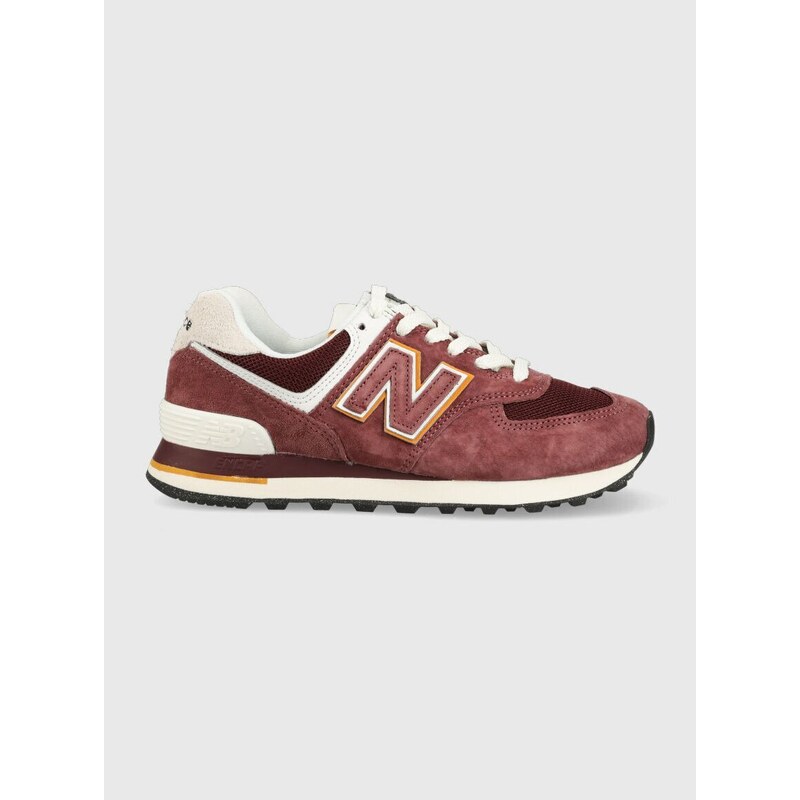 Sneakers boty New Balance U574MO2 vínová barva, U574MO2-MO2