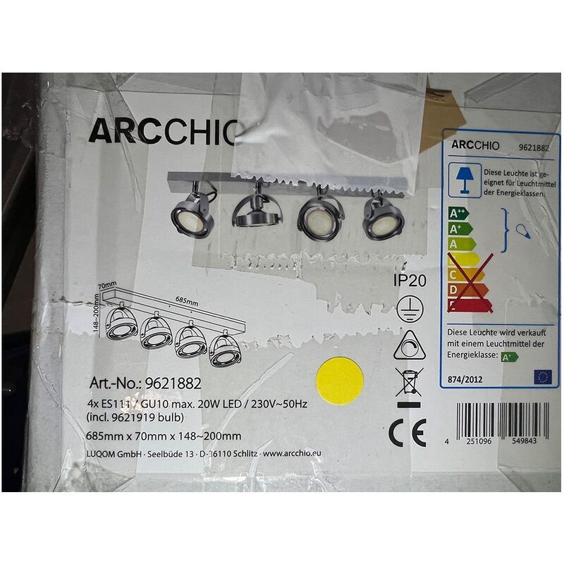 Arcchio Arcchio - LED Bodové svítidlo MUNIN 4xGU10/ES111/11,5W/230V LW0916