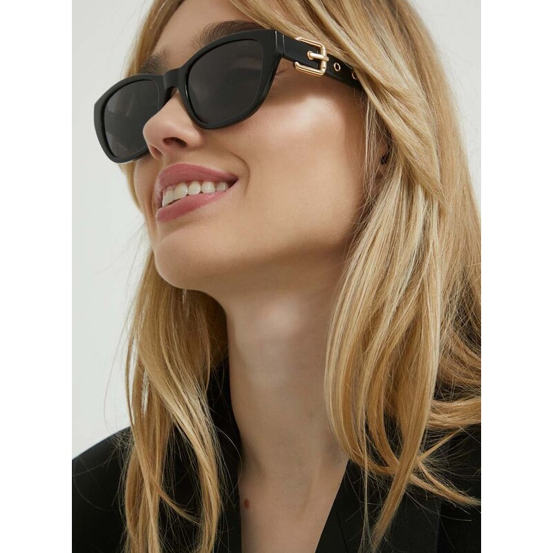 Sluneční brýle Moschino dámské, černá barva