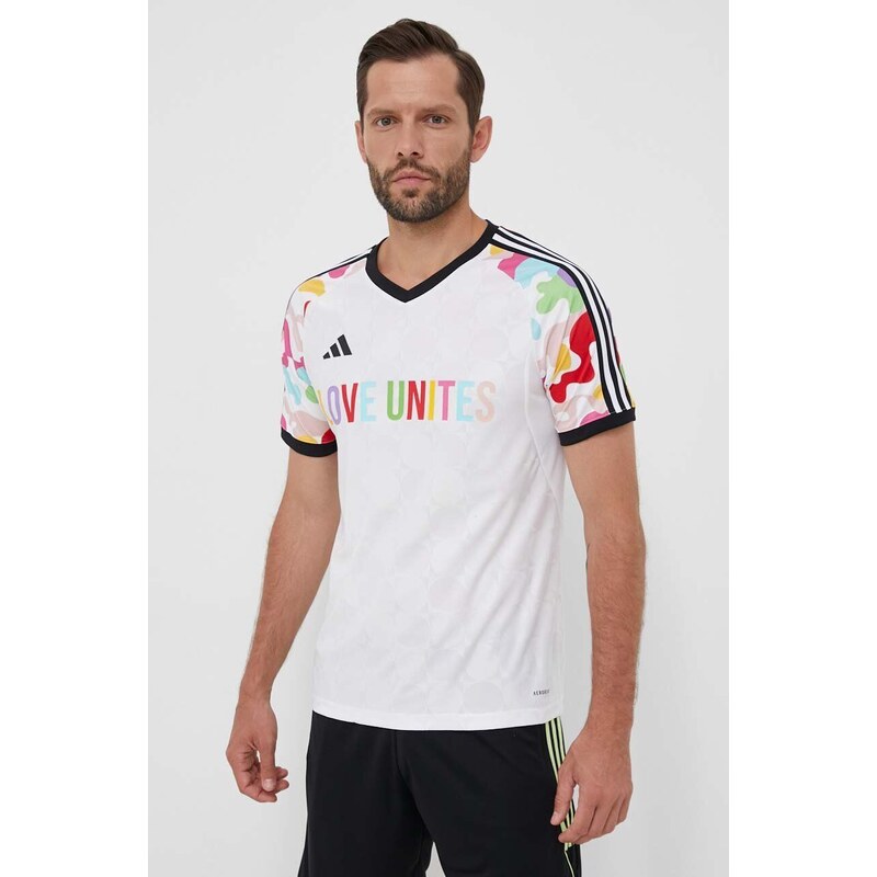 Tréninkové tričko adidas Performance Pride Tiro bílá barva