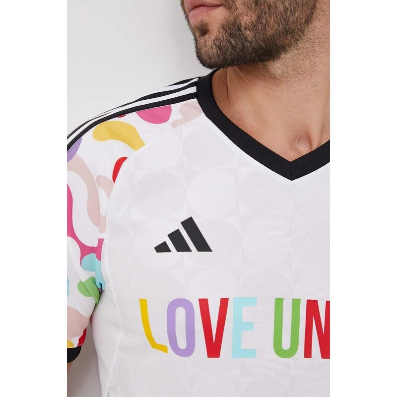 Tréninkové tričko adidas Performance Pride Tiro bílá barva