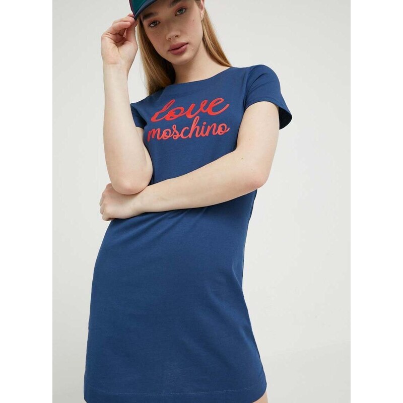 Bavlněné šaty Love Moschino mini