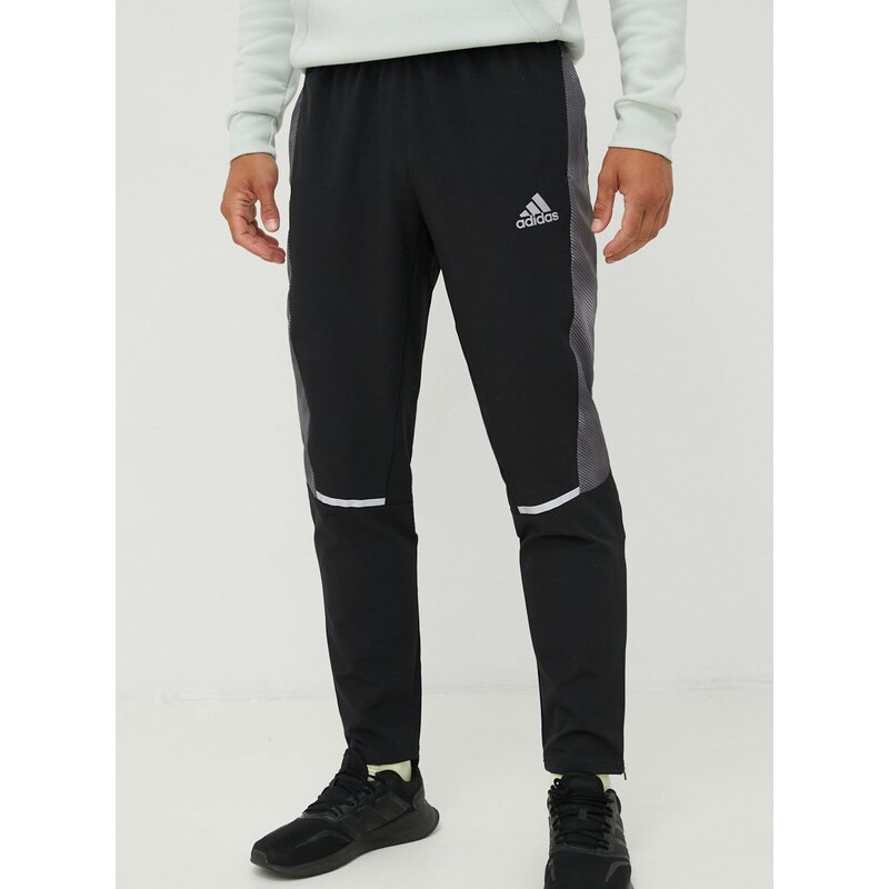 Tepláky adidas Performance pánské, černá barva, s potiskem