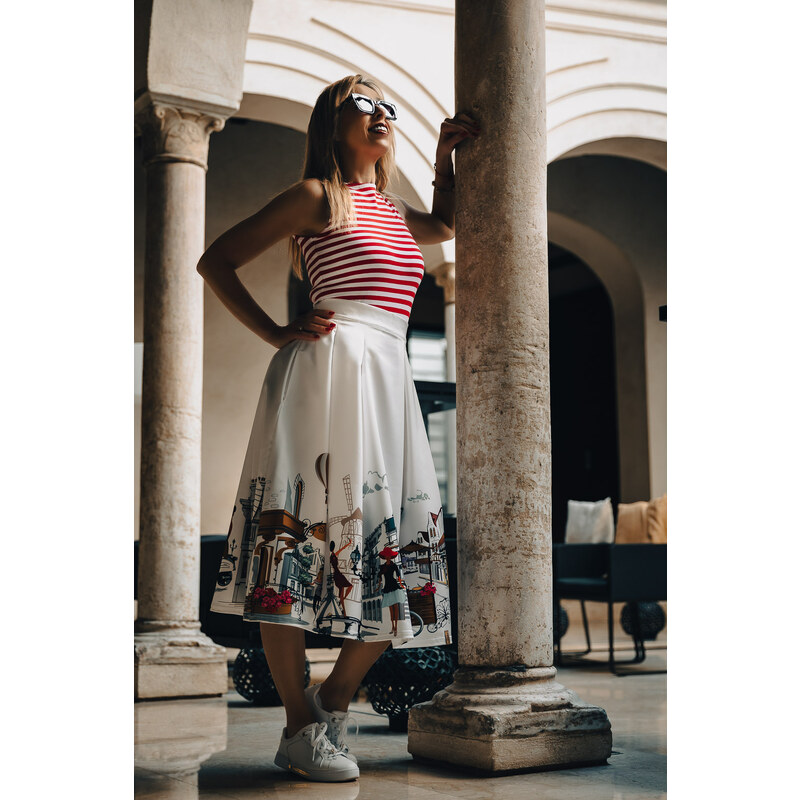 Jadberg Women Skládaná saténová sukně Paris