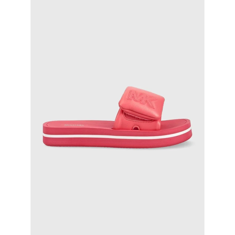 Pantofle MICHAEL Michael Kors MK dámské, růžová barva, na platformě,  40S3MKFA1L - GLAMI.cz