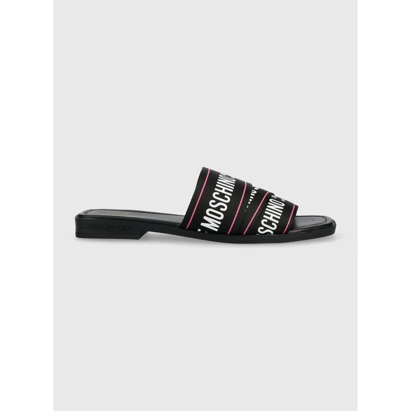Pantofle Love Moschino dámské, černá barva, JA28412G0GIX600A