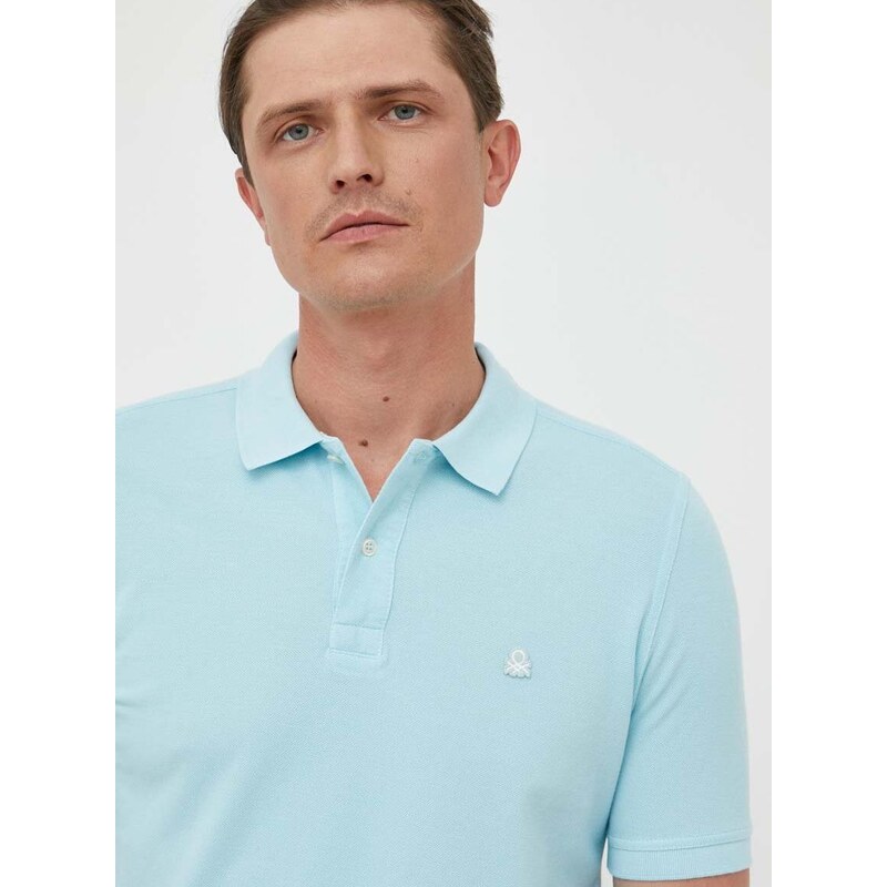 Bavlněné polo tričko United Colors of Benetton