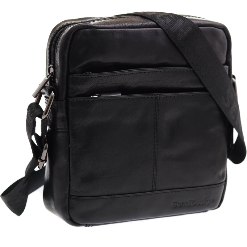 Pánská kožená crossbody taška Sendi Design B-710 černá