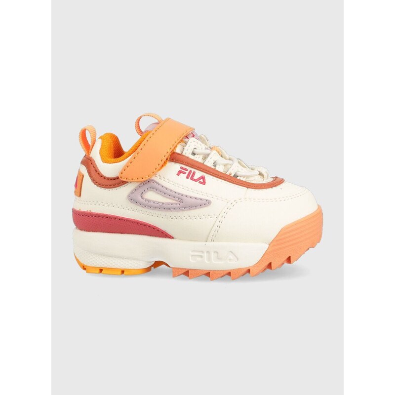 Dětské sneakers boty Fila Disruptor oranžová barva