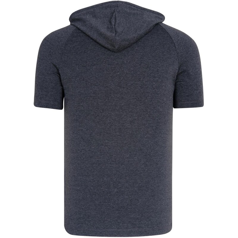 DUAL SET T8570 DEWBERRY HOODED MEN'S T-SHIRT-WHITE-ANTHRACITE