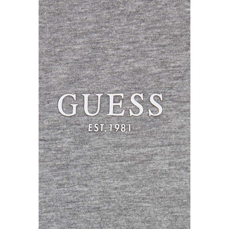 Bavlněné tričko Guess AIDY šedá barva, s aplikací, M2YI72 I3Z14