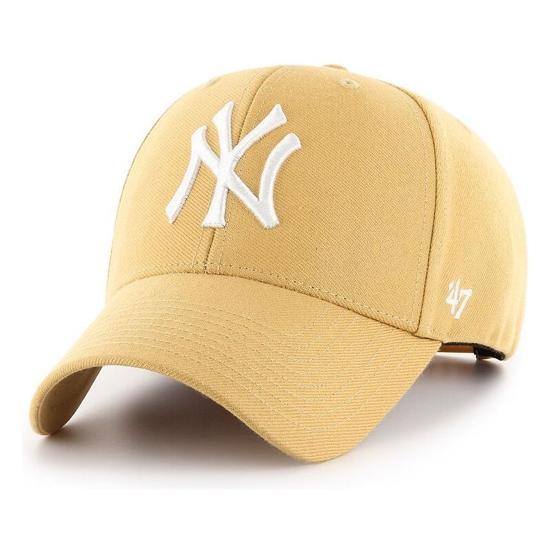 Čepice 47brand MLB New York Yankees béžová barva, s aplikací