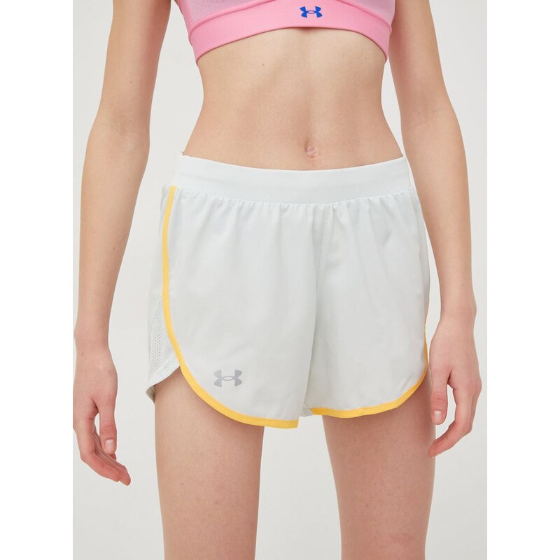 Běžecké šortky Under Armour Fly By Elite zelená barva, medium waist, 1369766-593