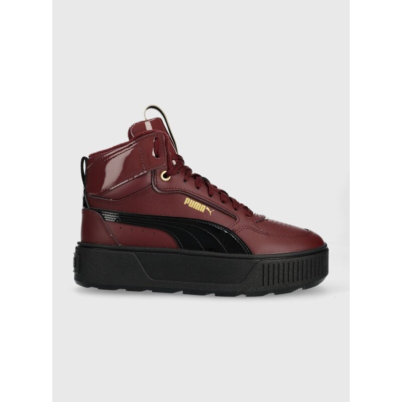 Sneakers boty Puma Karmen Rebelle Mid červená barva, 387624