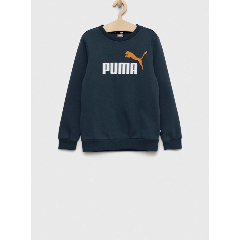 Dětská mikina Puma ESS+ 2 Col Big Logo Crew FL B vzorovaná