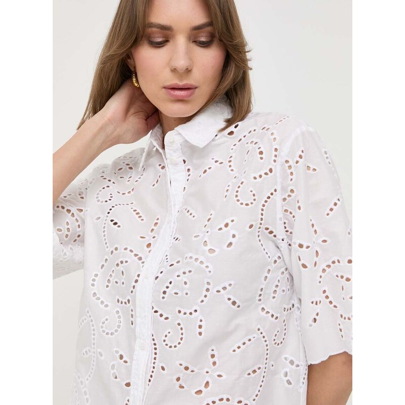 Košile MAX&Co. bílá barva, regular, s klasickým límcem