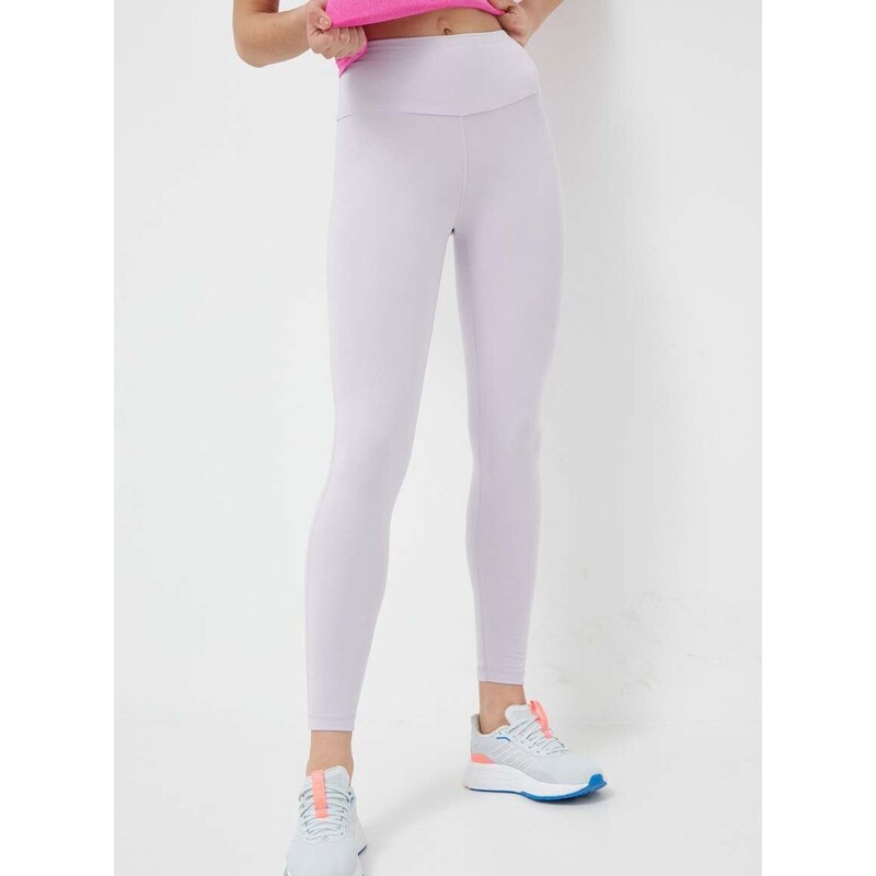 Legíny na jógu adidas Performance Yoga Essentials fialová barva