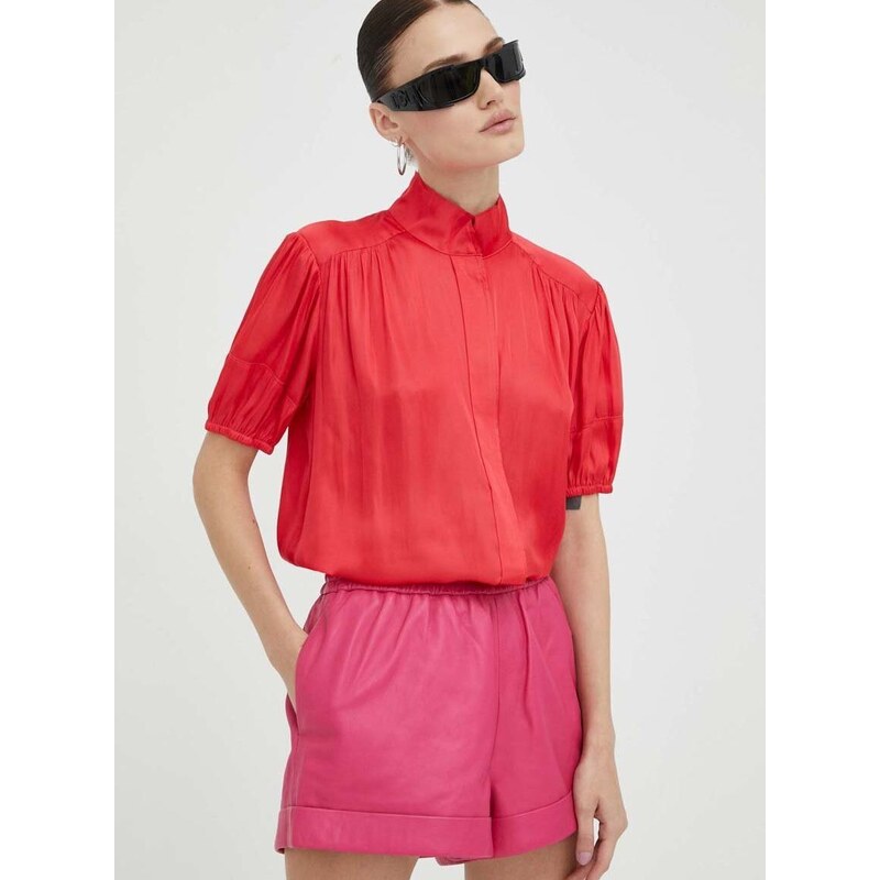Košile Day Birger et Mikkelsen dámská, červená barva, regular, s klasickým límcem