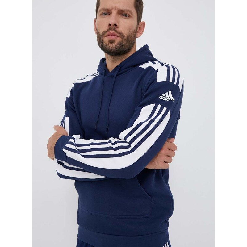 Tepláková mikina adidas Performance Squadra 21 tmavomodrá barva, s kapucí, s aplikací, GT6636