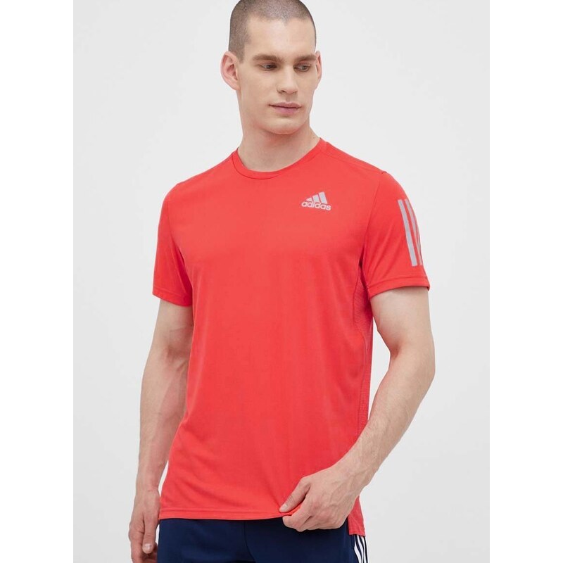 Běžecké tričko adidas Performance Own the Run oranžová barva, s potiskem