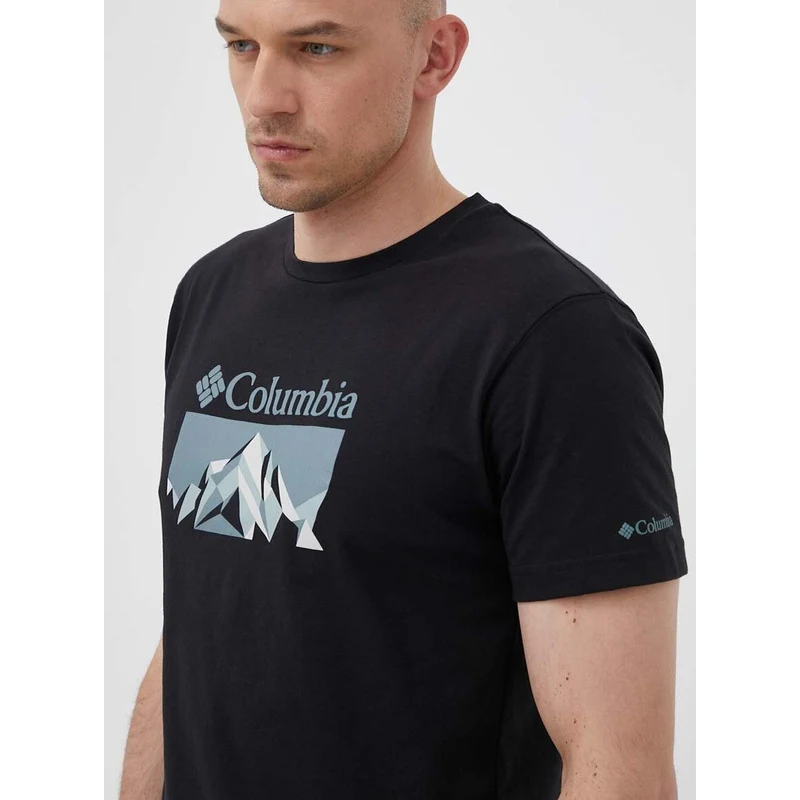 Sportovní tričko Columbia Thistletown Hills černá barva, s potiskem -  GLAMI.cz