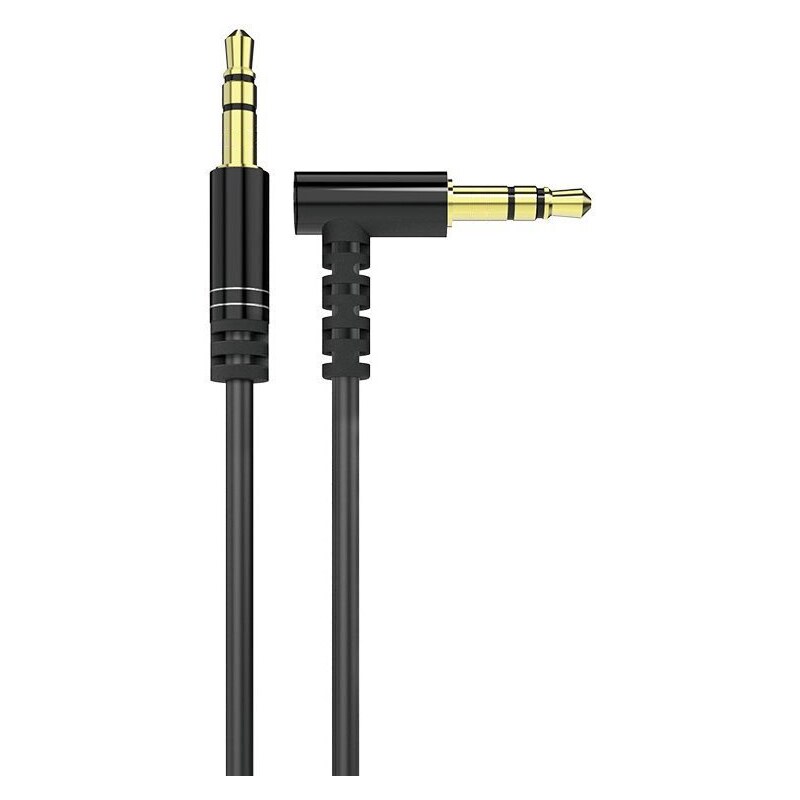 Dudao úhlový kabel AUX mini jack 3,5 mm kabel 1 m Černá