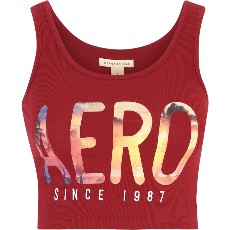 AÉROPOSTALE Top HAWAII mix barev / burgundská červeň / bílá 109495555