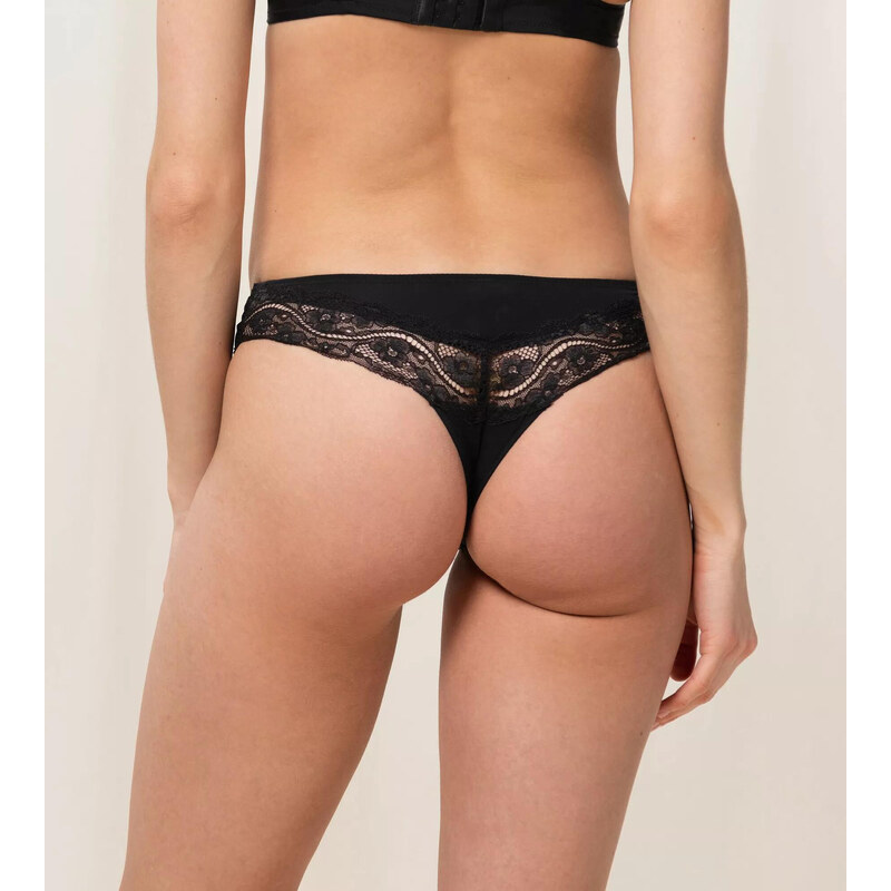 Dámské kalhotky Lovely Micro Brazilian String 2P - BLACK - černé 0004 - TRIUMPH